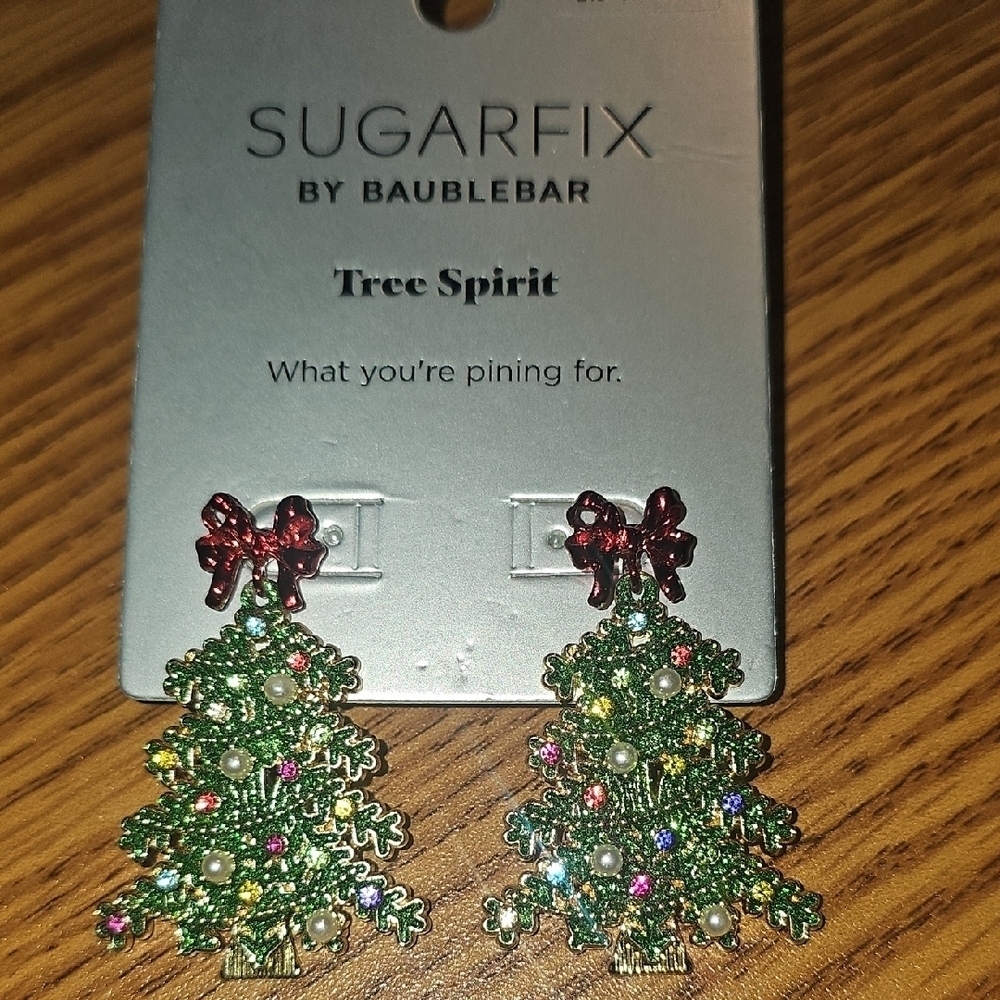 Sugarfix By Baublebar NWT Festive Tree Holiday Earrings